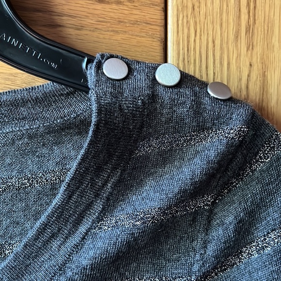 Ann Taylor gray and silver sweater - Picture 4 of 6
